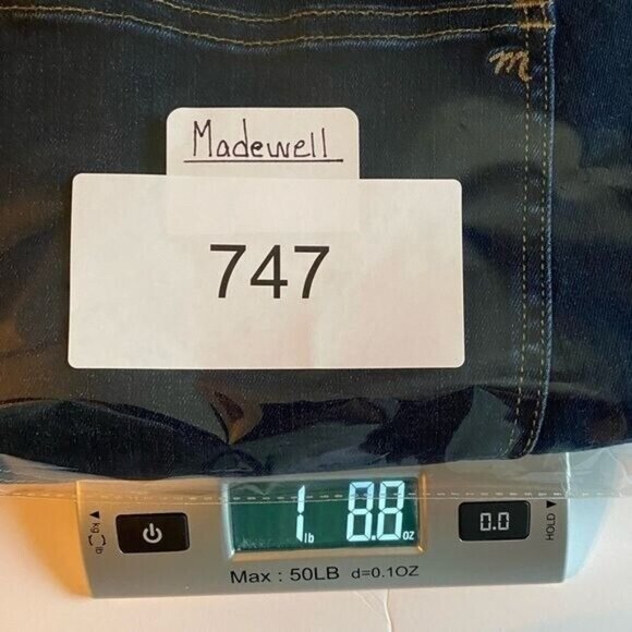 Madewell Jeans 9" Curvy‎ High Rise Skinny Jeans Size 37P Western Rodeo De… - Picture 8 of 8
